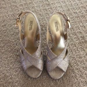 Micheal Kors Champagne Sparkle Heels